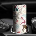 thumbnail image 3 of 20oz Multicolor Christmas Deer Pattern Skinny Tumblers Stainless Steel Tumbler with Lid and Straw,Vacuum Insulated Double Wall Travel Tumbler Cups with Cleaning Brush for Coffee,Tea, 3 of 6
