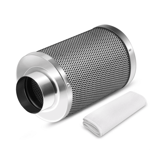 4 Inch Air Carbon Filter Odor Control, Reversible Flange, Pre-Filter Included, Smelliness Scrubber for Grow Tent Rooms