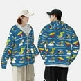 thumbnail image 3 of Rocae Dinosaur on the Beach Vacation Print Breathable Sun Protection Hoodie Quick-Dry Lightweight Long Sleeve Hoodie Unisex Running Sports Shirt, 3 of 9