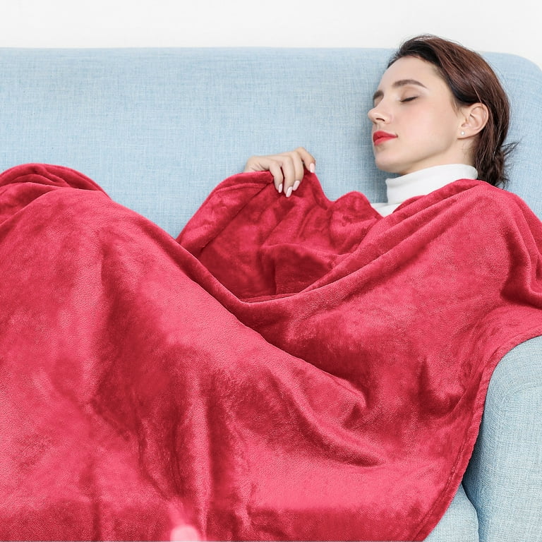 Astarin Multipurpose Twin Size Red Plush Fleece Soft Bed Blanket Cozy for Couch Beds 60x80 inches Walmart