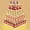Yellow Light-5 Tier, variant on 4 Tier Blue Light Square Tiered Dessert Display Stand
