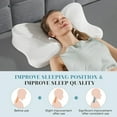 thumbnail image 5 of Nextay Cervical Pillow Ergonomic Memory Foam, Cooling Breathable Fabric for Neck Shoulder Comfort, Queen Size, White, 5 of 8