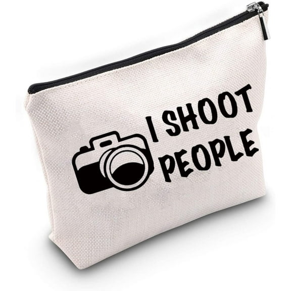 Funny Photographer Gift I Shoot People Makeup Bag Cosmetic Bags Gifts for Photography
