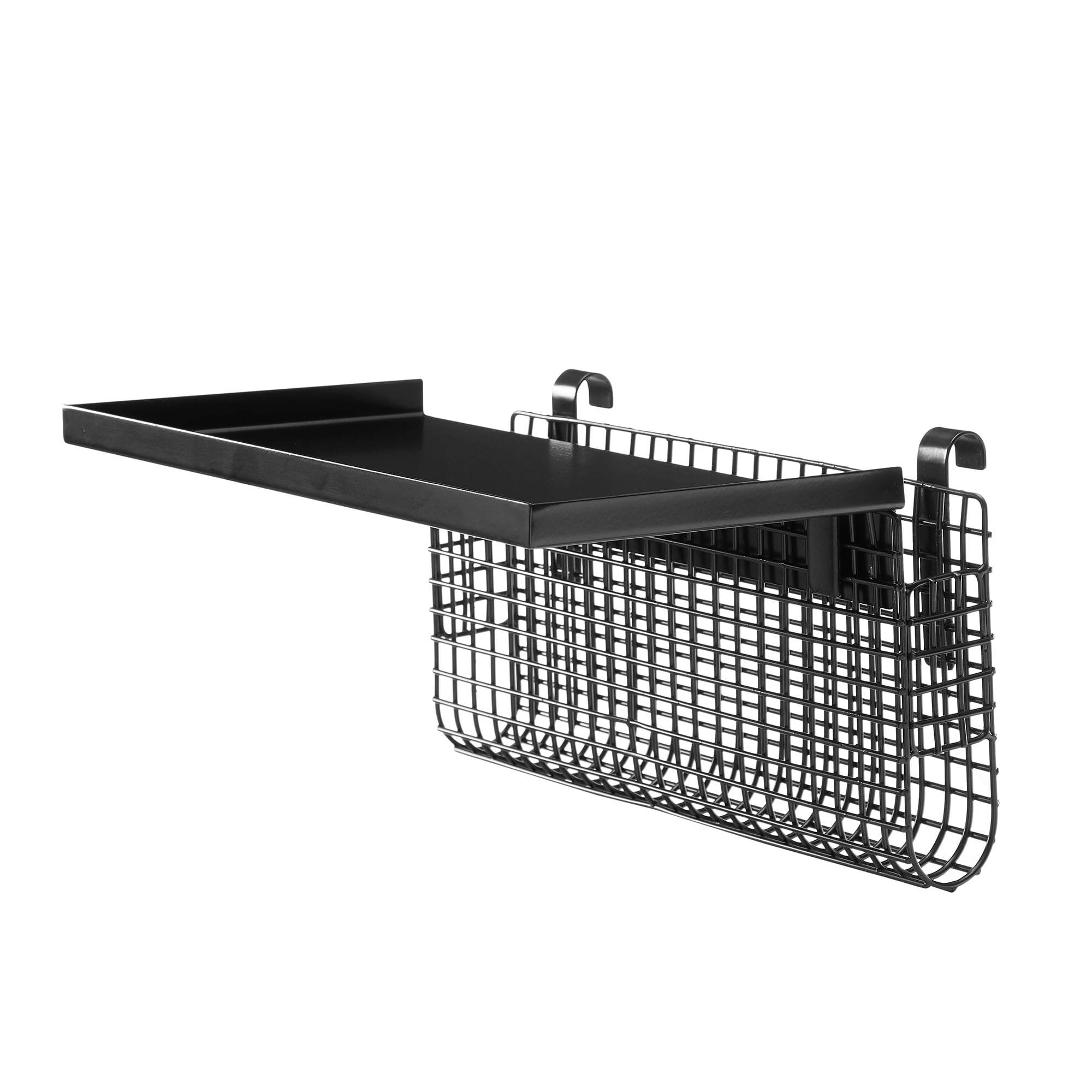 Manor Park Adjustable Metal Bunk Bed Shelf - Black/Mesh
