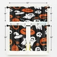 thumbnail image 2 of Halloween Pumpkin Ghost Kitchen Window Curtains Valance and Tier Set 36 Inch, Cute Skull Spider 3 Piece Window Treatment Tiers for Living Room Bedroom Kitchen Decor Drapes, 2 of 6