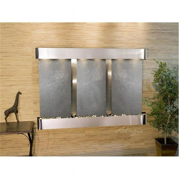 Adagio OFR2011 Olympus Falls-Round-Stainless Steel-Black Featherstone Wall Fountain