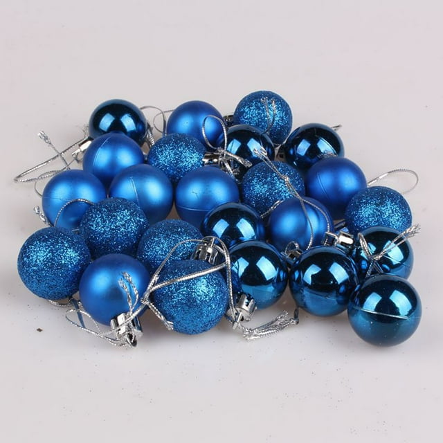 UsRHHA 3cm Christmas Tree Ornaments 24PC Plastic for Holiday Decor, Shatterproof Bauble Set for Xmas Tree, Festive Ball Decorations