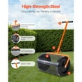 thumbnail image 3 of KFFKFF 24-Inch Compost Spreader with Adjustable T-Handle, Durable Steel Peat Moss Roller for Lawn Care and Seeding, 3 of 9