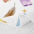 thumbnail image 5 of Homewish Watercolor Witch Halloween Twin Quilt Set,Magic Cartoon Book Print Twin Coverlet Set,Cream White,2 Pieces, 5 of 7