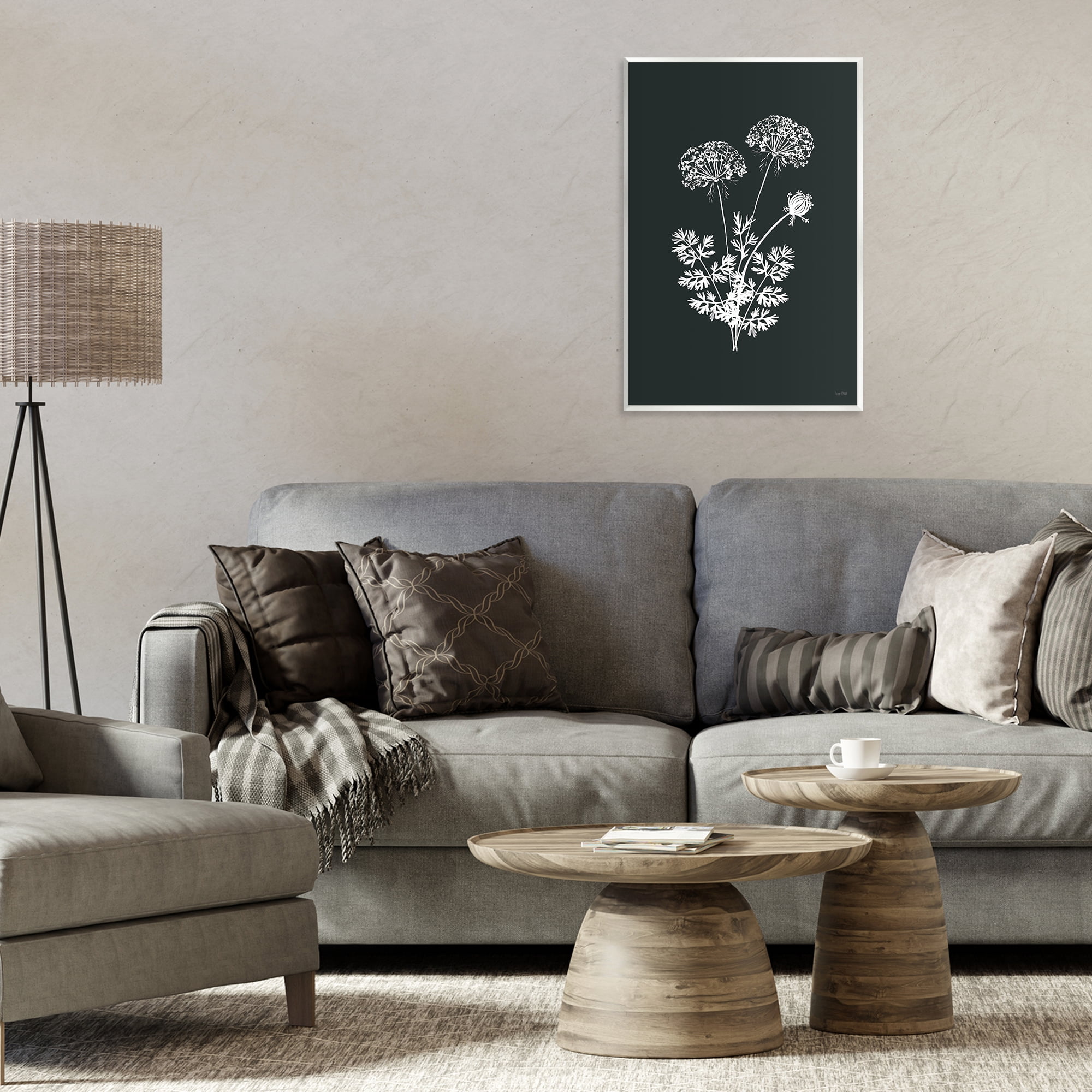Stupell Industries Black Herb Bunches Botanical & Floral Painting Unframed Art Print Wall Art, 13 x 19