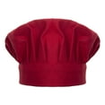 thumbnail image 1 of TOPTIE Chef Hat for Kid & Adult, Cotton Elastic Adjustable Kitchen Cooking Baking Hat-Red-M, 1 of 7