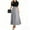 18# Gray, variant on UoCefik Plus Size Maxi Dresses For Curvy Women Elegant Floral Print Short Sleeve a Line Dresses Tie Belted Flowy Ruffle Hem Petite Party Summer Dress Navy S