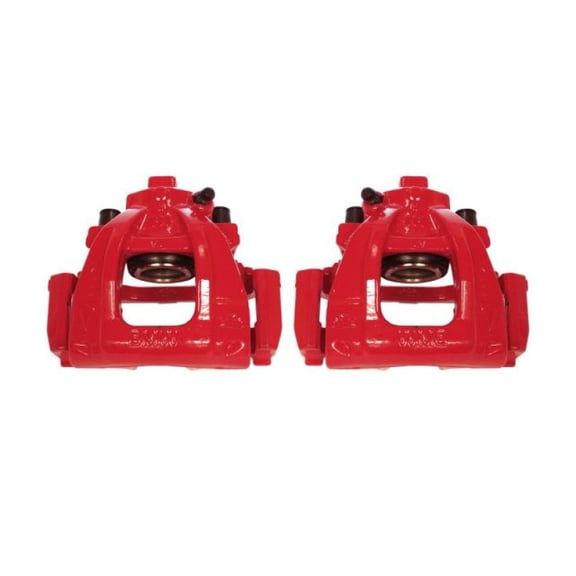 Power Stop Front Pair of Red Powder Coated Calipers S2776