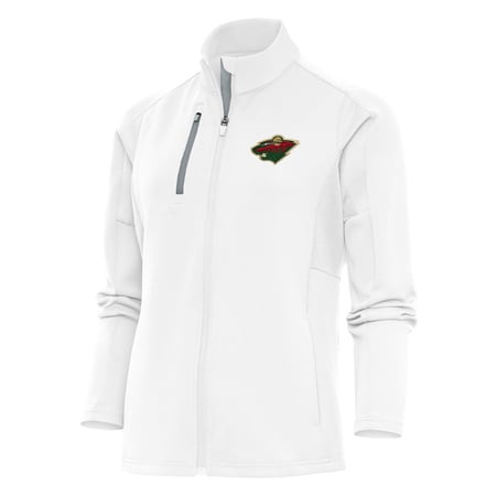 Women s Antigua White Minnesota Wild Team Logo Generation Full-Zip Jacket