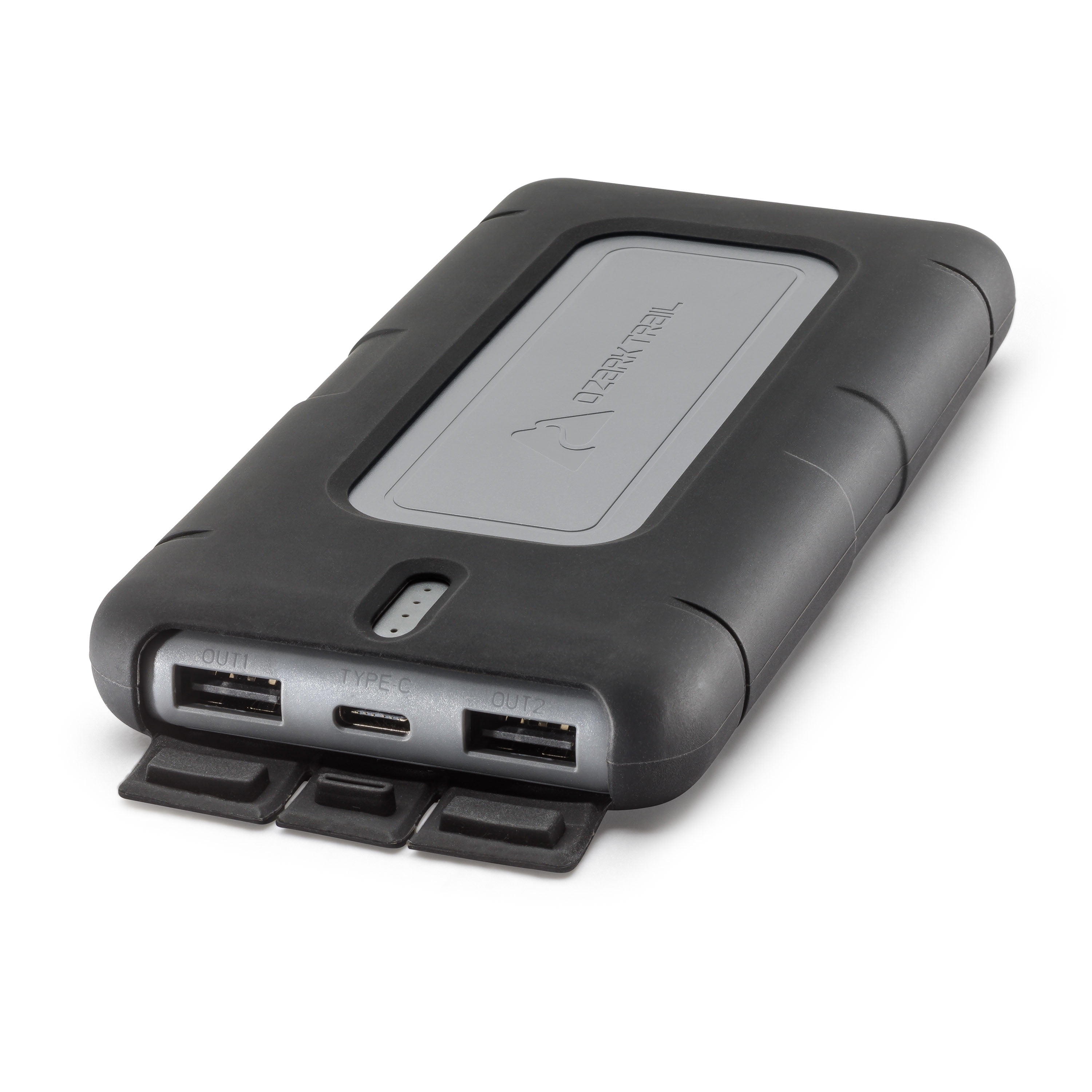 Ozark Trail 10,000 mAh Power Bank – IPX4 Water-Resistant Portable Charger, Black