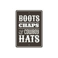 thumbnail image 2 of Boots Chaps and Cowboy Hats Novelty Sign, Metal Wall Decor - 10x14 inches, 2 of 4