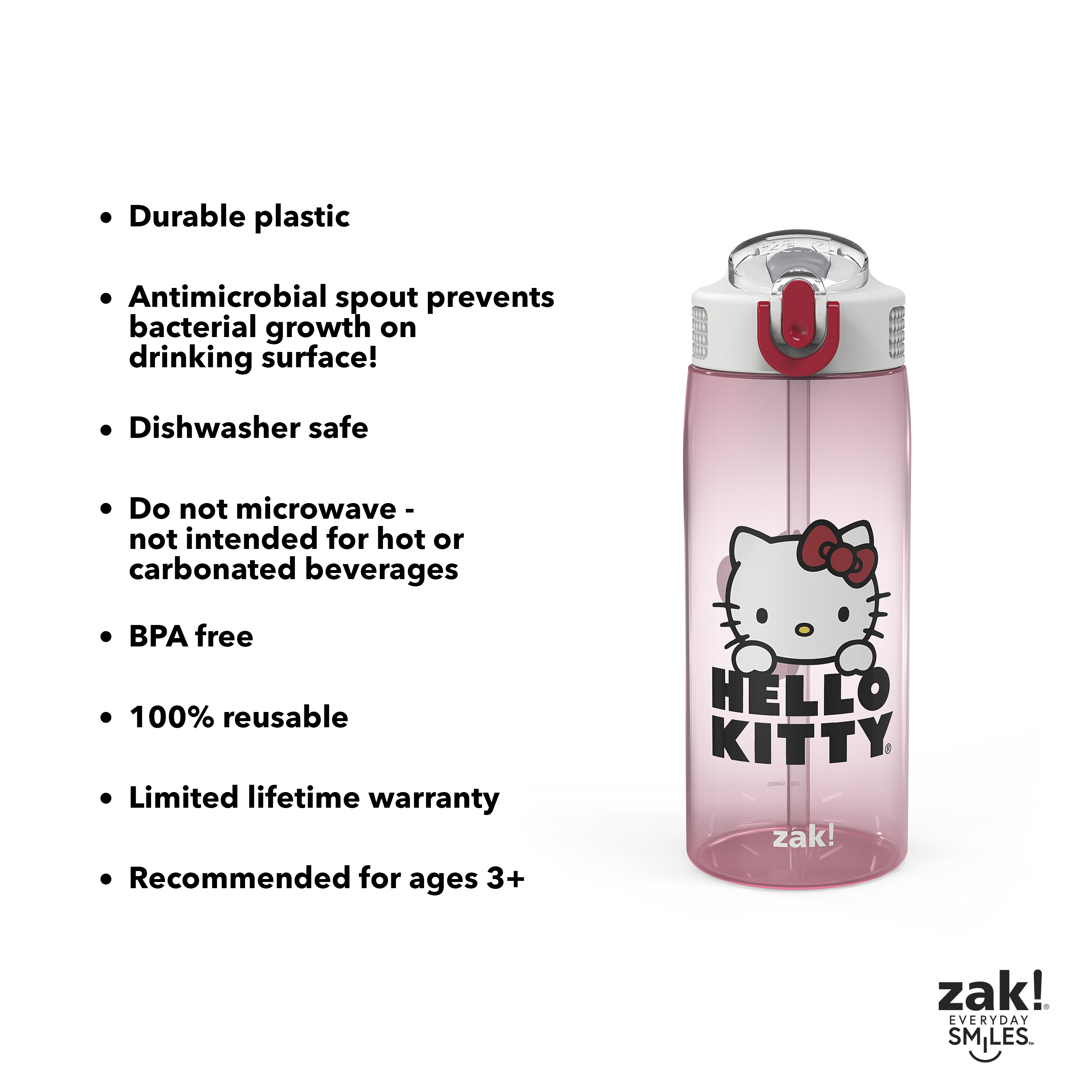 Zak Designs Hello Kitty 25oz PP Bottle