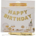 thumbnail image 2 of Golden Age Foil Fringe Birthday Banner   8ft Metallic Gold Letter Garland for Milestone Celebrations, 2 of 2