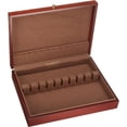 thumbnail image 2 of Reed & Barton Flatware Chest Mahogany Finish Brown Tarnish Proof Fabric Lining Brass Lid Hardware, 2 of 2