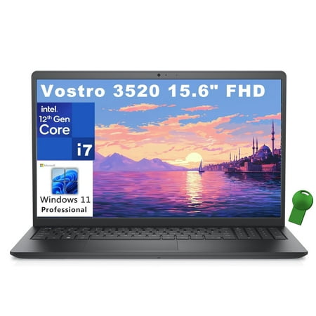 Dell Vostro 3000 Series 3520 15.6" FHD Business Laptop Computer, 12th Gen Intel 10-Cores i7-1255U, 32GB DDR4 RAM, 2TB PCIe SSD, 802.11ac WiFi, Bluetooth, Webcan, Carbon Black, Windows 11 Pro