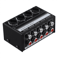 thumbnail image 3 of Mini Stereo Audio Mixer 4-Channel Passive Mixer Portable Audio Mixer Lotus Socket Input for Live Studio CD Players, 3 of 8