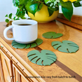 thumbnail image 3 of Monstera Coasters Plant Non-Slip Coasters, Monstera Coaster Set, Tropical Leaf Plant Coasters Home Decoration,, 3 of 7