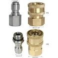 thumbnail image 2 of 2 Pcs Pressure Washer Adapter 3/8 1/4 Inch Quick Connect Fittings Stainless Steel Pressure Washer Fittings Easy To Use Garden Hose To Pressure Washer Adapter 3/8 1/4 Quick Connect Converter, 2 of 7