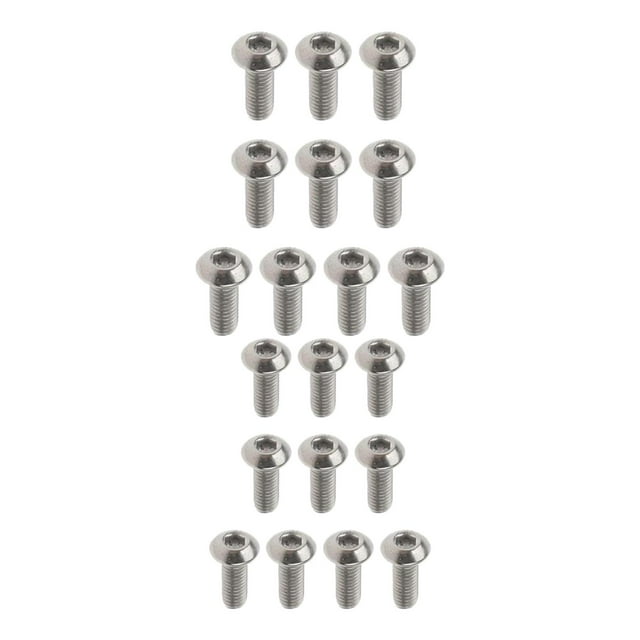 20 Tornillos de Cabeza de Botón Hexagonal de Aleación de Titanio GR1 shamjiam Pernos de cabeza de botón de enchufe