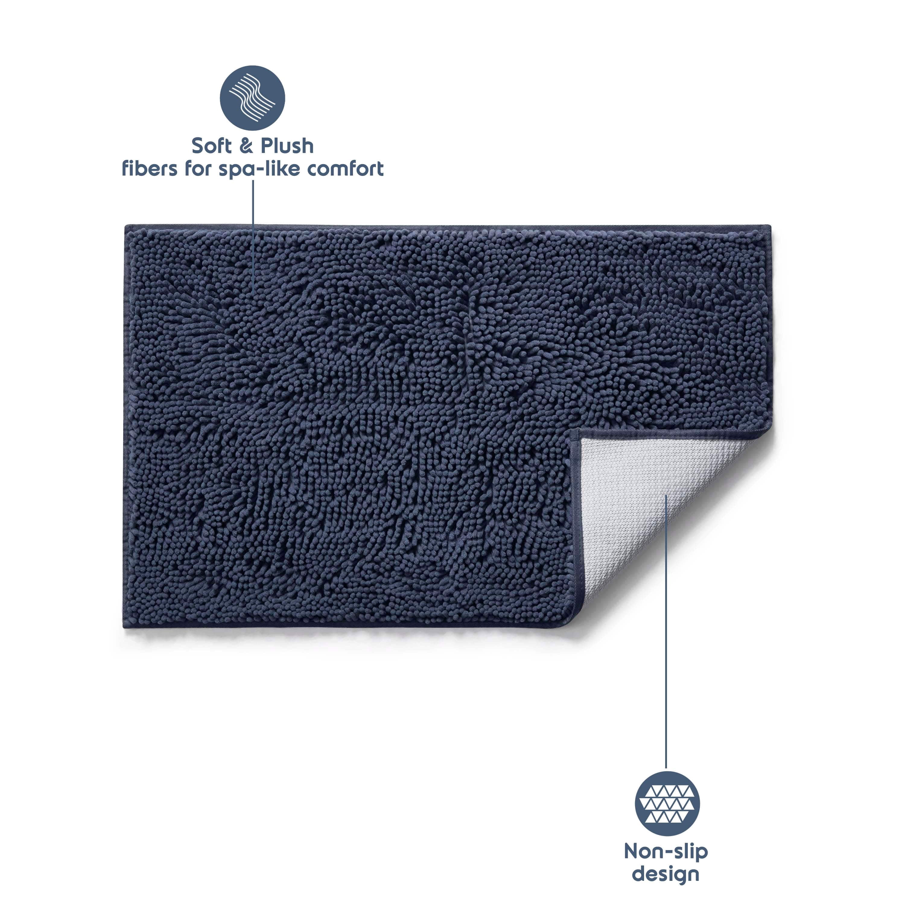 LammaLoe Bath Rug, Chenille Bathroom Rug, Absorbant Bath Mat for Bathroom Decor, Shower Mat 20x32
