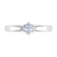 thumbnail image 3 of 1/4 Carat 6-Prong Set Diamond Solitaire Engagement Ring Band in 10K White Gold - IGI Certified (Ring Size 10.75), 3 of 7