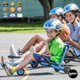 thumbnail image 6 of EzyRoller: Classic - Aqua Blue - Ride-On Scooter, Cambering Motion, Pedal Free Cart, Hand Brakes, Extendable Frame, 154lb Capacity, Kids-Teens 4+, 6 of 13