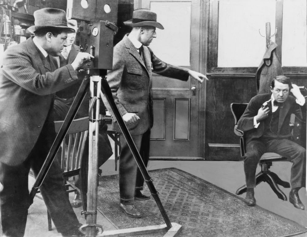D W Griffith 1875 1948 Directing Henry B Walthall In 1914 Film The Avenging Conscience With 