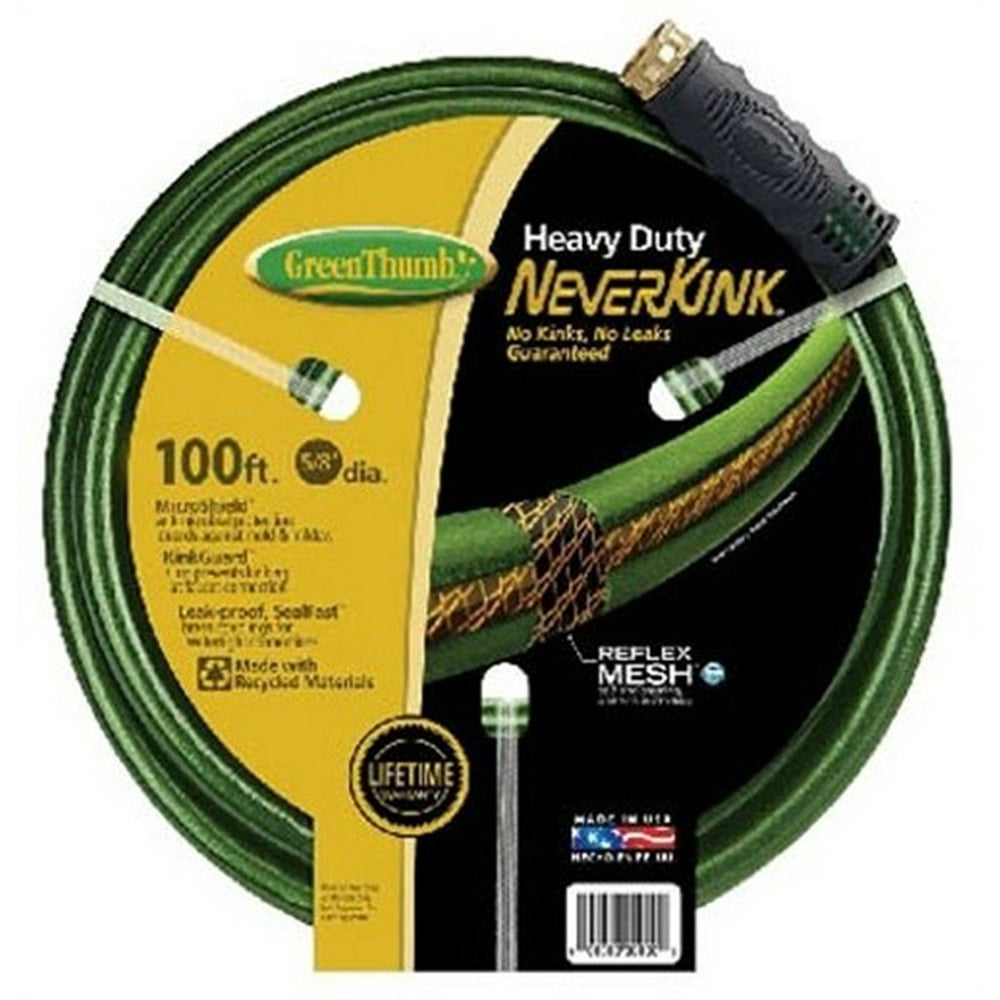 Green Thumb 773309 5/8" ID x 100' Green Neverkink Heavy Duty Garden Hose