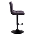 thumbnail image 2 of Bronte Living Leatherette Bar Stool with Adjustable Height, 360 Swivel Design, Comfortable Mid-Backrest, Pedestal Base with Footrest for Kitchen, Pub - Series Clementine - Set of 2, 2 of 8