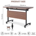 thumbnail image 2 of Conference Table with Wheels Flip Top Mobile Training Table Heavy Duty Spliceable Meeting Table for Office, 2 of 7