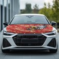 thumbnail image 3 of HUIACONG Eagle Hibiscus Print Car Hood Cover, Universal Fit Stretchable Dustproof Front Hood Protector Wrap, Foldable Auto Exterior Decor Accessory for Most Sedans, 39.37" x 59.05", 3 of 7