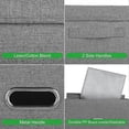 thumbnail image 2 of Linen Fabric Collapsible Storage Bins With Removable Lids And Handles, Washable Storage Box Containers Baskets Cube With Cover(gray, Large), 2 of 4
