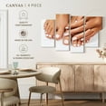 thumbnail image 4 of Elephant Stock Clean White Nails Wall Art - Horizontal Multi Panel Canvas - Lobby Wall Decor - Fashion And Beauty Multi Panel - Beige And Brown Decor - 30" x 18", 4 of 4