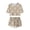 A-Khaki86, variant on JAJAHO Girls Short Sleeve Set Gesture Print Summer Outfit Crop Top And Shorts 2 Piece Set For Kids Teens 4-14Y Soft Outfits
