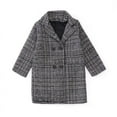 thumbnail image 2 of 2021 New Spring Autumn Fashion Plaid Woolen Coat Hooded Jacket Winter Warm Overcoat Teens Girls Houndstooth Wool Coat for Girls, 2 of 6
