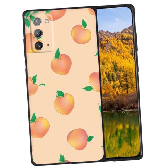 Compatible with Samsung Galaxy Note 20 5G Phone Case, peach-fruits-833 Case Silicone Protective for Teen Girl Boy Case for Samsung Galaxy Note 20 5G