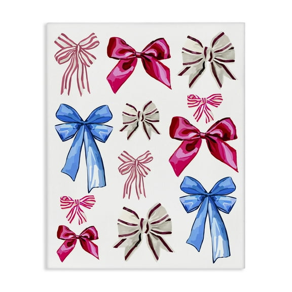 Stupell Industries Varied Fashion Ribbons Beauty & Fashion Painting Gallery Wrapped Canvas Art Print Wall Art, 16 x 20