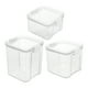 thumbnail image 1 of 3 tarros de plástico para almacenamiento de cocina, transparentes, vacíos., 1 of 6