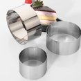 thumbnail image 4 of 6 Pieces Stainless Steel Round Mousse Circle Cake Mold Set Cookie Mold Set Baking Tool Set, 4 of 5