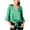 Green - cloverpatch, variant on bar III Womens Tie-Front Knit Blouse, Pink, Small