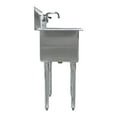 thumbnail image 2 of 18 in. x 18.5 in. Stainless Steel Utility  Sink With 15 in. x 15 in. x 13 in. Bowl and Faucet. NSF, 2 of 5