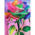 thumbnail image 3 of Camiseta de Talla Extra de Color Degradado con Estampado de Rosa Rosegal Camisetas tallas grandes, 3 of 5