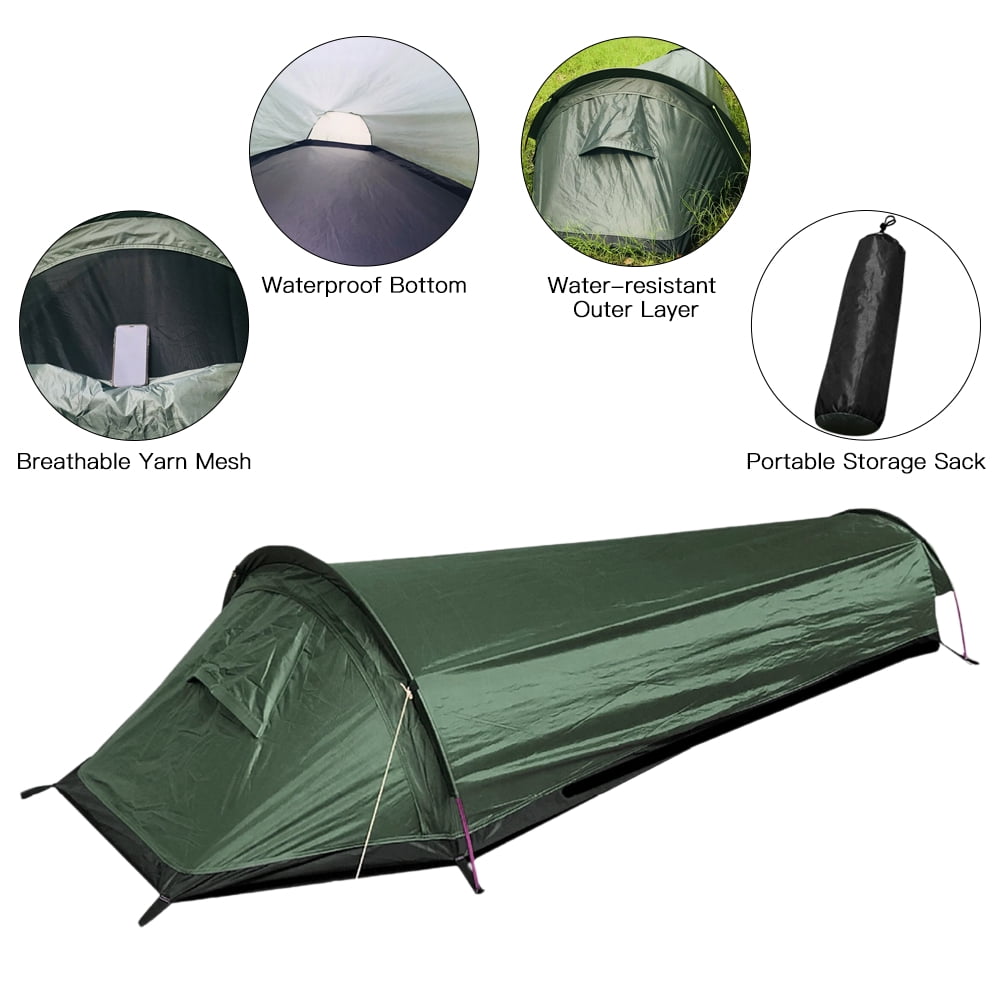 Anself Backpacking Tent Outdoor Camping Sleeping Bag Tent Lightweight Single Person Tent Other