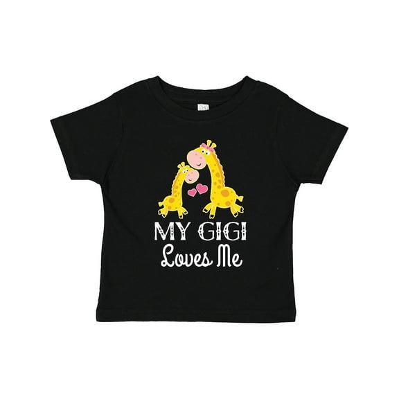 Inktastic Gigi Loves Me Girls Giraffe Granddaughter Girls Toddler T-Shirt