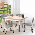 thumbnail image 1 of Mesa Moderna para Niños y Juego de 4 Sillas, Mesa Ajustable de 31.5" con Patas Antideslizantes y Escritorio con Diseño de Grafiti, Juego para Preescolar, 1 of 9